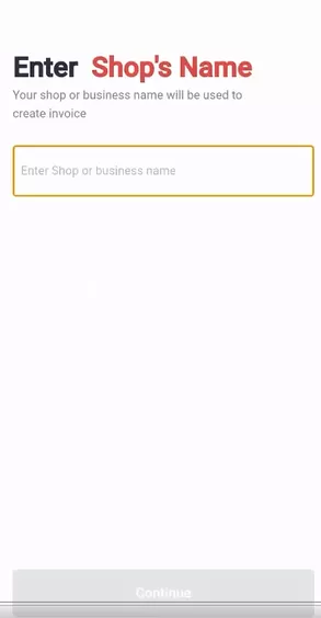 Enter Shop Name