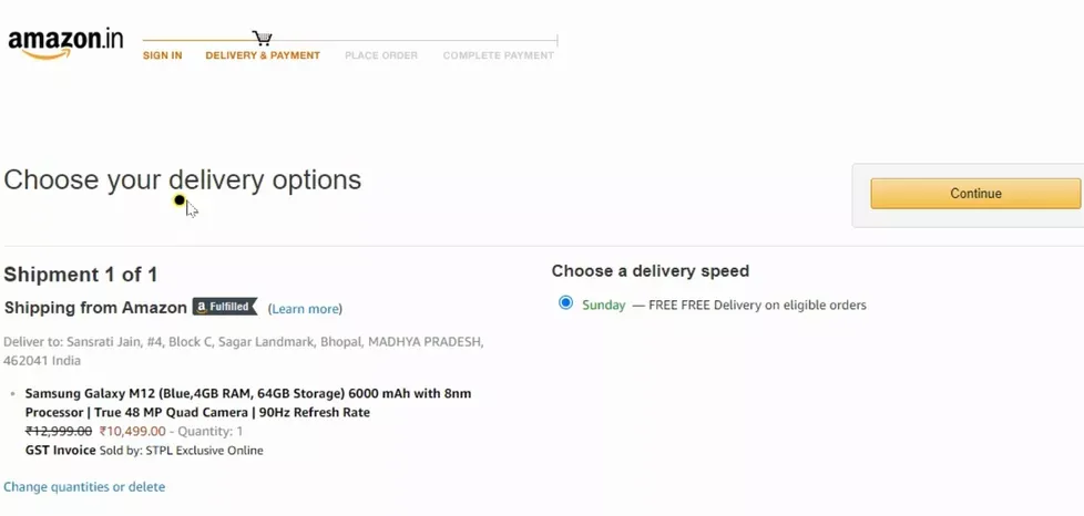 Choose your delivery options