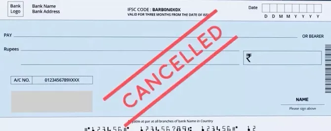 Cancelled Cheque