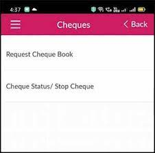 Choose 'Order Cheque Book'