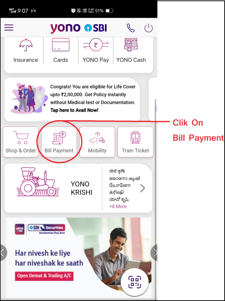 Navigate to Bill Payments