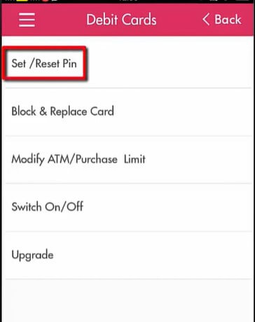 Select the Option for PIN Management