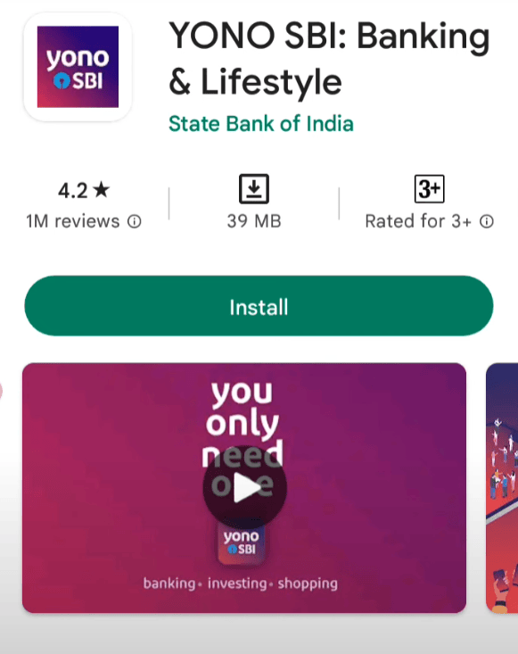 Install yono sbi app